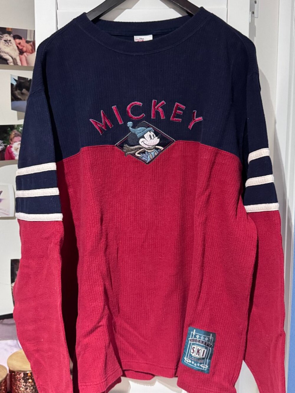 🏔✨ Mickey Mouse Ski Lodge Long Sleeve — Après-Ski Luxury with a Playful Twist ✨